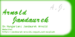 arnold jandaurek business card
